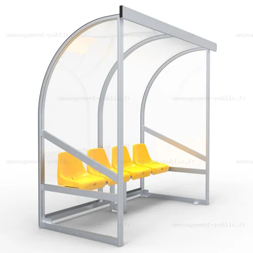 Abri de touche monobloc 4 sièges baquet 